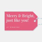 メリー&ブライトクリスマス ギフトタグ (正面(横))