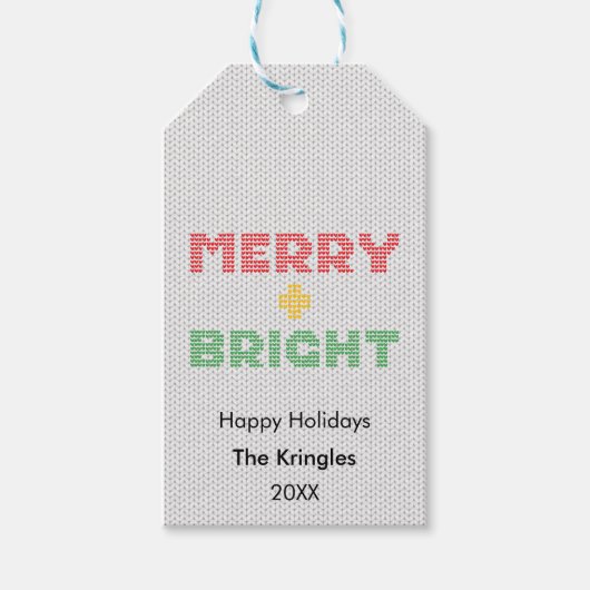 メリー&ブライトクリスマス ギフトタグ (正面)