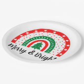 メリー&ブライトクリスマス ペーパープレート (アングル)