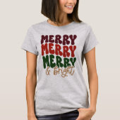 メリー&ブライトクリスマス Tシャツ (正面)