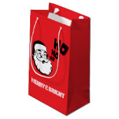 メリー&ブライトサンタ抱き枕 – クリスマスホリデー スモールペーパーバッグ (裏面アングル)
