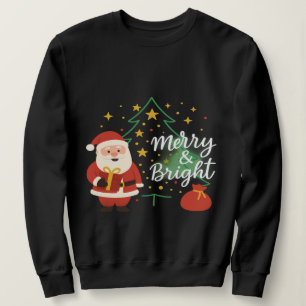 メリー&ブライトサンタXmasツリースウェットシャツギフト スウェットシャツ