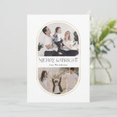 メリー&ブライトシンプルクリスマスクリスマスファミリーの写真 シーズンカード (スタンド正面)