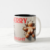 メリー&ブライトジンジャーブレッドマン ツートーンマグカップ (正面右)