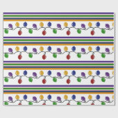 メリー&ブライトストライプのホリデーラッピング紙 ラッピングペーパー (フラット)