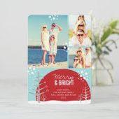 メリー&ブライトスノーツリーズスターズホリデーフォトカード シーズンカード (スタンド正面)