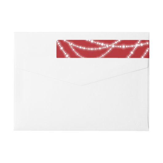 メリー&ブライトスパークルスホリデー住所 シール ラップアラウンドラベル (裏面)