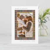 メリー&ブライトタータンチェッククリスマスファミリー写真 シーズンカード (スタンド正面)