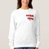 メリー&ブライトディスコボールレッド&グリーンクリスマス スウェットシャツ (正面)