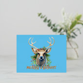 メリー&ブライトトナカイ 箔シーズンポストカード (立ち正面)