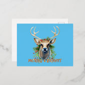 メリー&ブライトトナカイ 箔シーズンポストカード (正面/裏面)