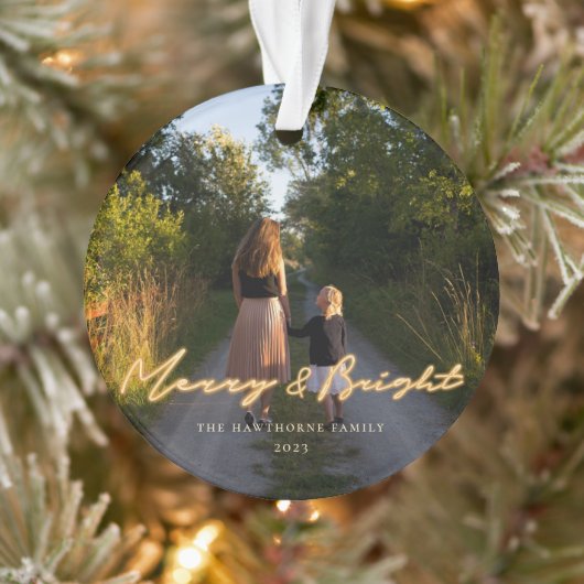 メリー&ブライトネオンレタリングフォトホリデー オーナメント (ツリー)