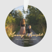 メリー&ブライトネオンレタリングフォトホリデー オーナメント (正面)