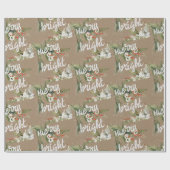 メリー&ブライトパインバウベリー&キャンドルライト ラッピングペーパー (フラット)