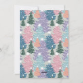 メリー&ブライトパステルクリスマスツリーフォレストフォト シーズンカード (裏面)