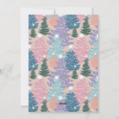 メリー&ブライトパステルクリスマスツリーフォレストフォト シーズンカード (裏面)