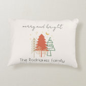 メリー&ブライトパステル手描きクリスマスツリー アクセントクッション (裏面)