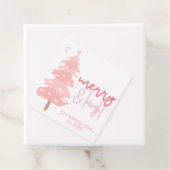 メリー&ブライトピンククリスマスツリーメッセージカード フェイバータグ (インサイチュ)