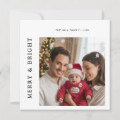 メリー&ブライトファミリークリスマスホリデーカード サンキューカード (正面)