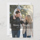メリー&ブライトファミリークリスマスホリデーカード サンキューカード (正面)