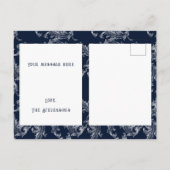 メリー&ブライトフォトネイビーブルーホリデー シーズンポストカード (裏面)