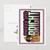 メリー&ブライトブラックガールメラニンSistaクリスマス ポストカード (正面/裏面)