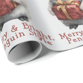 メリー&ブライトペンギン ラッピングペーパー (ロールコーナー)