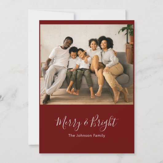メリー&ブライトホリデークリスマスカード シーズンカード (正面)