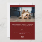 メリー&ブライトホリデークリスマスカード シーズンカード (裏面)