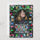 メリー&ブライトホリデー写真クリスマスカード シーズンカード (正面)