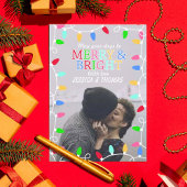 メリー&ブライトホリデー写真クリスマスカード シーズンカード