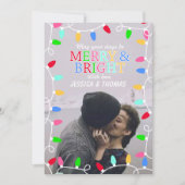 メリー&ブライトホリデー写真クリスマスカード シーズンカード (正面)