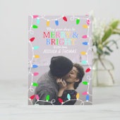 メリー&ブライトホリデー写真クリスマスカード シーズンカード (スタンド正面)