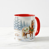 メリー&ブライトホリーシェトランドポすてきニークリスマ マグカップ (正面右)