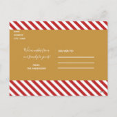 メリー&ブライトホワイト金ゴールドホリデーフォト シーズンポストカード (裏面)