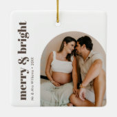 メリー&ブライトミニマリストアーチフレームボホシック セラミックオーナメント (裏面)