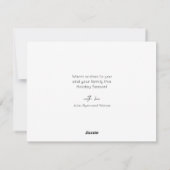 メリー&ブライトモダンアーチ写真のシンプルクリスマス シーズンカード (裏面)