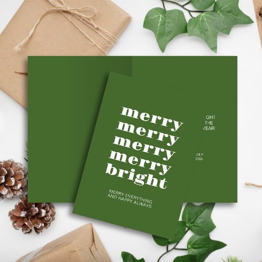 メリー&ブライトモダングミニマルリーのクリスマス シーズンカード