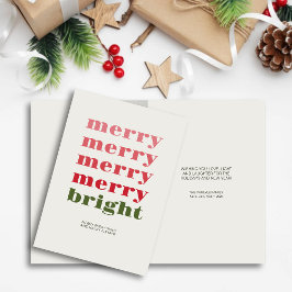 メリー&ブライトモダングミニマルリーのクリスマス シーズンカード
