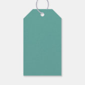 メリー&ブライトモダンティール（緑がかった色）ブミニマルルークリスマス ギフトタグ (裏面)