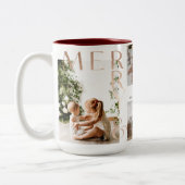 メリー&ブライトモダンフはっきりしたァミリ写真コラージュ ツートーンマグカップ (左)