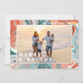 メリー&ブライトモダンリキッド大理石フォトホリデー (正面)