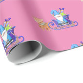 メリー&ブライトユニークカラークリスマスススイーサンタ ラッピングペーパー (ロールコーナー)