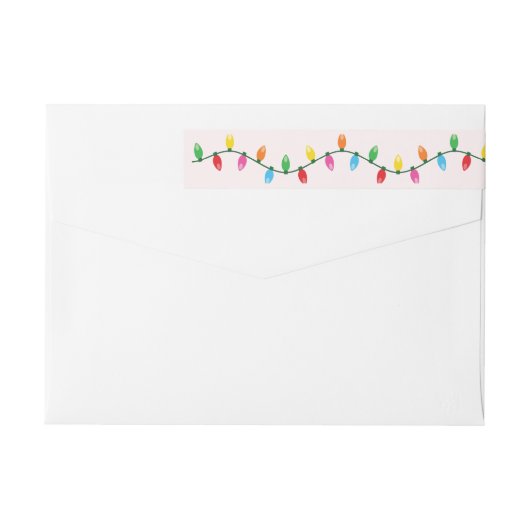 メリー&ブライトライツクリスマス住所 シール ラップアラウンドラベル (裏面)