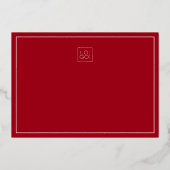 メリー&ブライトレッドカスタムロゴホリデーカード 箔シーズンカード (裏面)