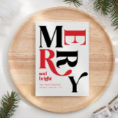 メリー&ブライトレッド&ブラックレトロクリスマス シーズンカード