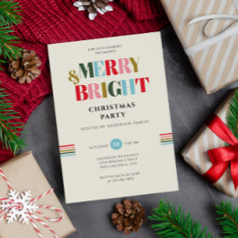 メリー&ブライトレトロカラフルクリスマスパーティー 招待状