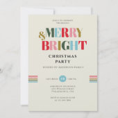 メリー&ブライトレトロカラフルクリスマスパーティー 招待状 (正面)