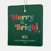 メリー&ブライトレトロカラフルクリスマス セラミックオーナメント (左)