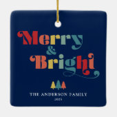 メリー&ブライトレトロカラフルクリスマス セラミックオーナメント (裏面)